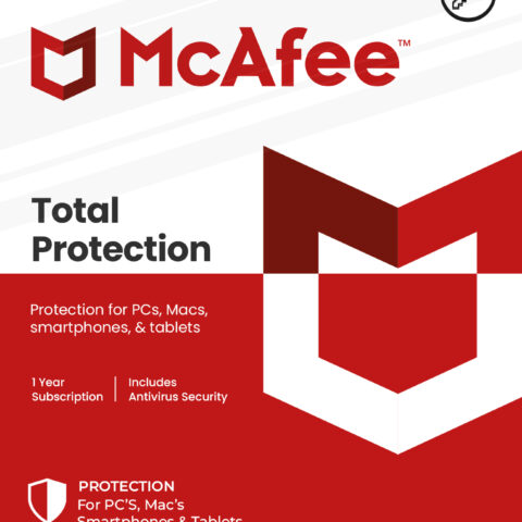 McAfee Total Protection 1-Year | 1-Device (Windows/Mac OS/Android/iOS)