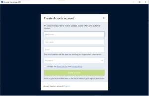 Acronis True Image 2017 Installation Steps