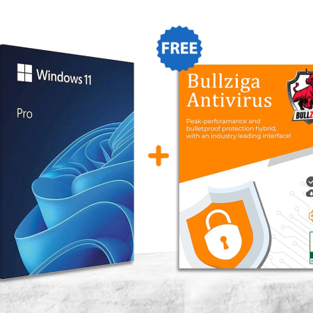 Microsoft Windows 11 Pro with Free BullZIGA Antivirus 1-Year | 1-Device (Windows/ Android/ Mac OS/ iOS)