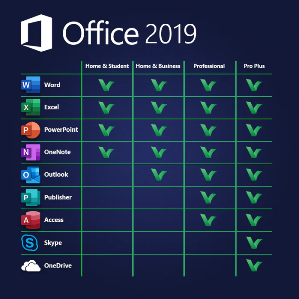 Microsoft Office 2019 Professional Plus 64 - BIT DVD