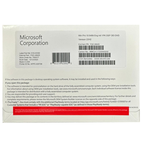 windows 10 pro dvd