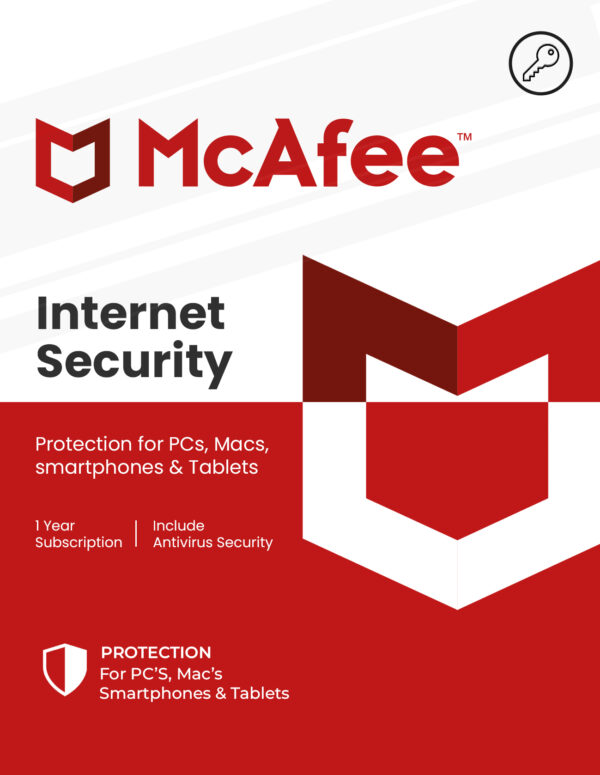 McAfee Internet Security 1-Year | 10-Devices (Windows/Mac OS/Android/iOS)