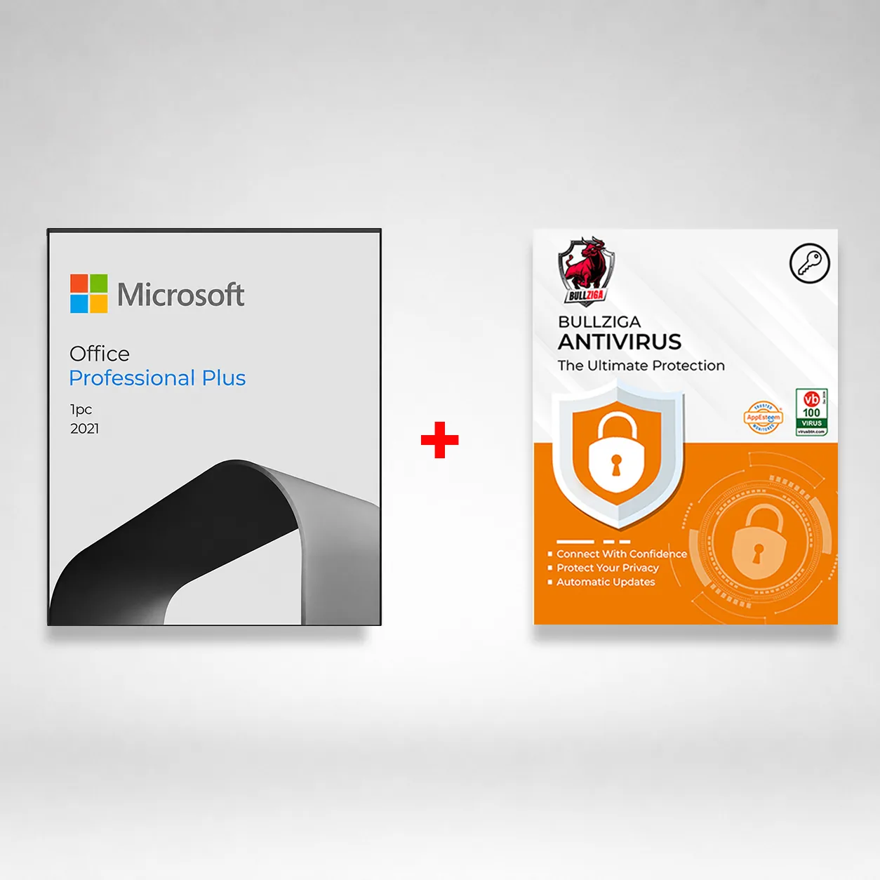 Microsoft Office 2021 Pro Plus with Free BullZIGA Antivirus 1-Year | 1-Device (Windows/Mac OS/Android/iOS)