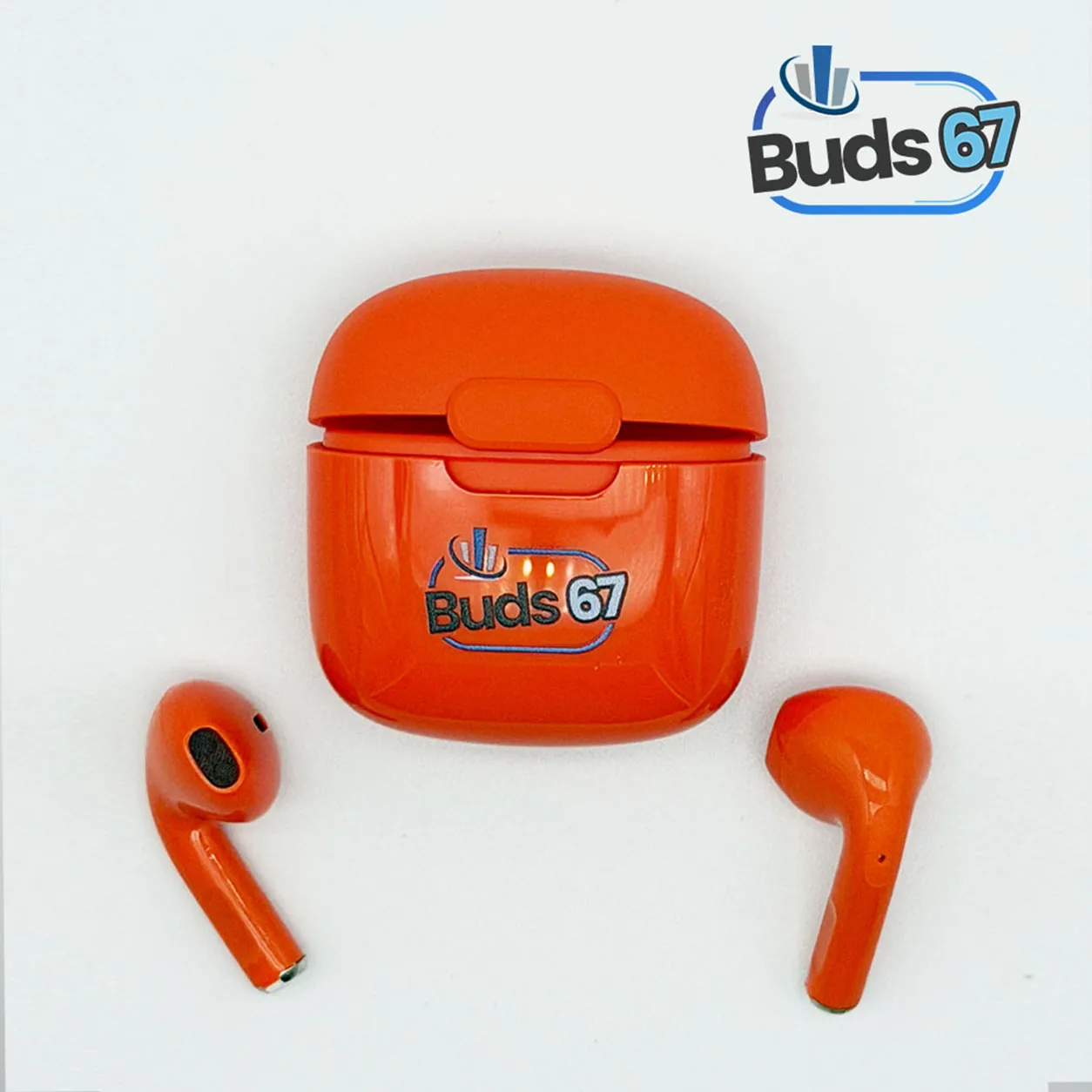 WITC 67 Pods – True Wireless Earbuds (Color : Orange) | Hi-Fi Sound, Bluetooth 5.3, IPX4