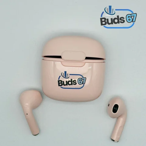 WITC 67 Pods – True Wireless Earbuds (Color : Blush Pink) | Hi-Fi Sound, Bluetooth 5.3, IPX4