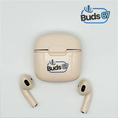 WITC 67 Pods – True Wireless Earbuds (Color : Cream) | Hi-Fi Sound, ANC Bluetooth 5.3, IPX4